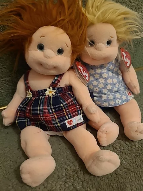 TY Beanie Kids Soft Toys-Angel And Ginger with tags VGC