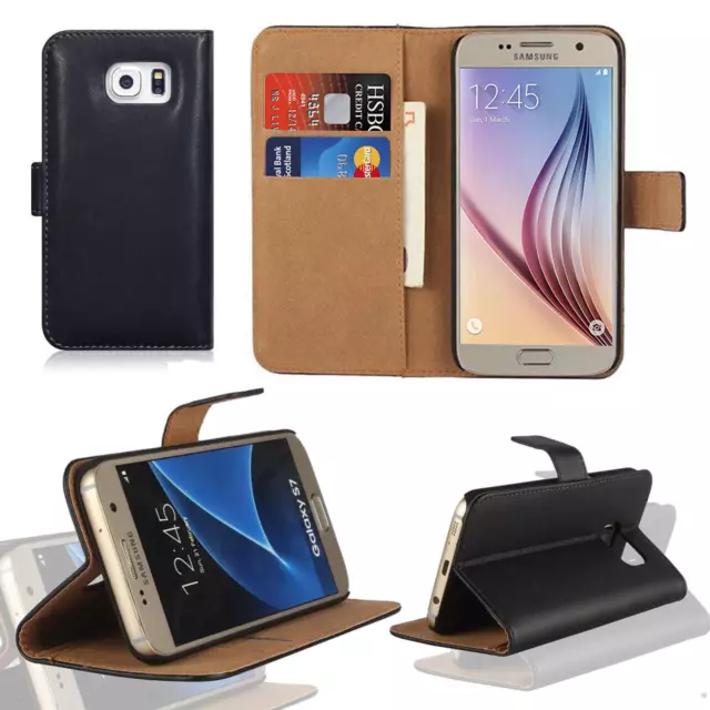 Luxury Pu Leather Flip Case Wallet Cover For Samsung Galaxy Mobile Phones