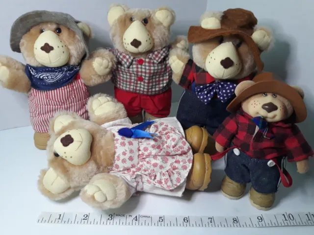 Furskins Teddy Bears 7" xavier roberts vtg 80s toys stuffed animals