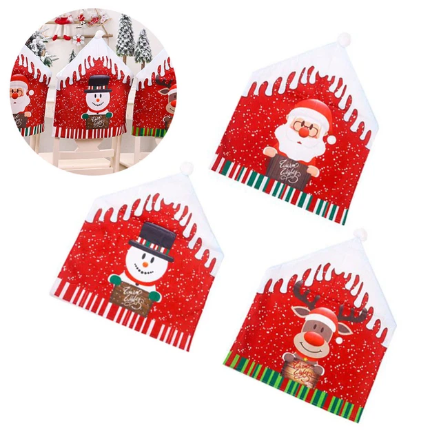 3Pcs De Noël de Chaise Président noël Cas De noël Décor Président