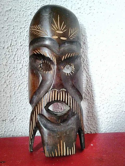 ANCIEN TRES BEAU MASQUE ART AFRICAIN du SENEGAL 1950-1970. En bois,