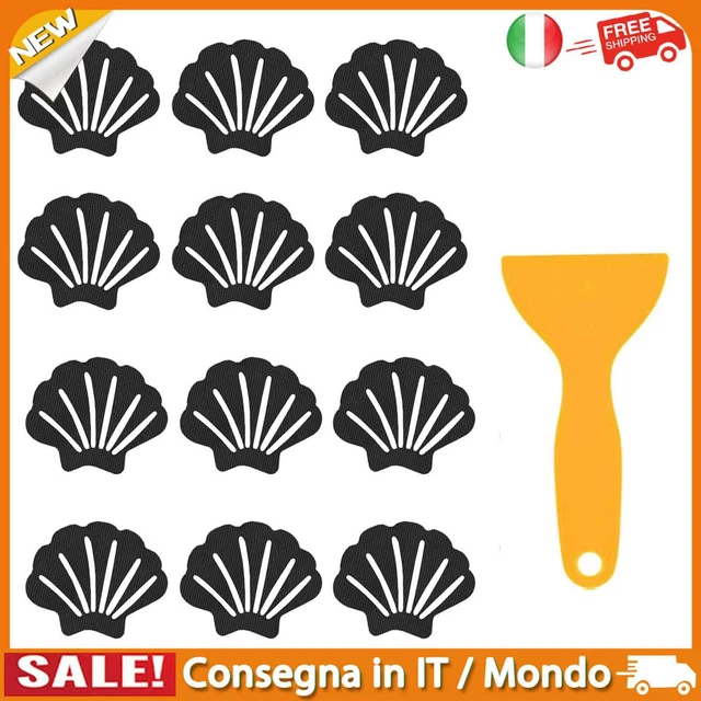 IT Bathtub Stickers Non-Slip Shell Shape Adhesive Safety Sticker (Black)
