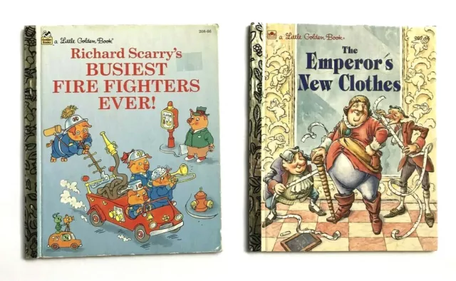 Little Golden Book Lot 2 Childrens Books Busiest Firefighters Emperors Free Ship