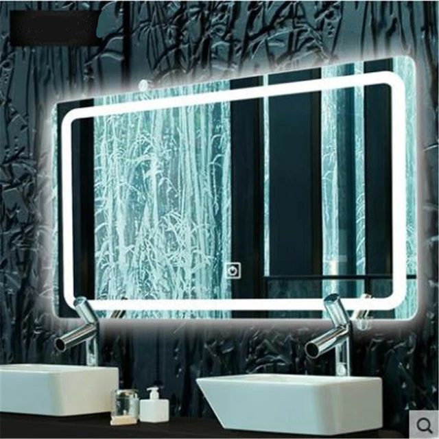 DESIGNER ILLUMINATED LED Bathroom Mirror Touch Sensor Demister Pad ...