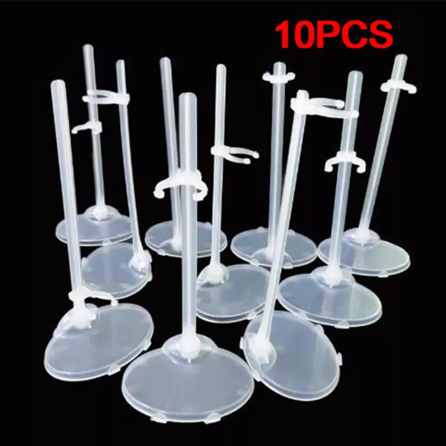 10Pcs 11'' Doll Stand Display Holder Bracket Transparent Toys Model Support Tool 2