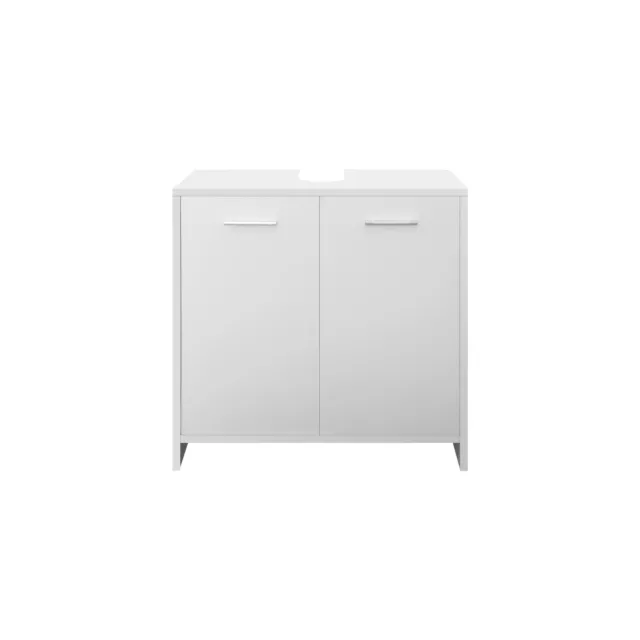 Armario de suelo para baño mueble de suelo 2 puertas estante blanco 58x60x33 cm