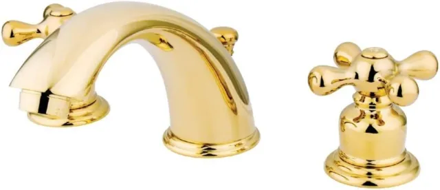 Kingston Brass GKB972X Victorian 8 In Widespread Lavatory Faucet Polished Brass