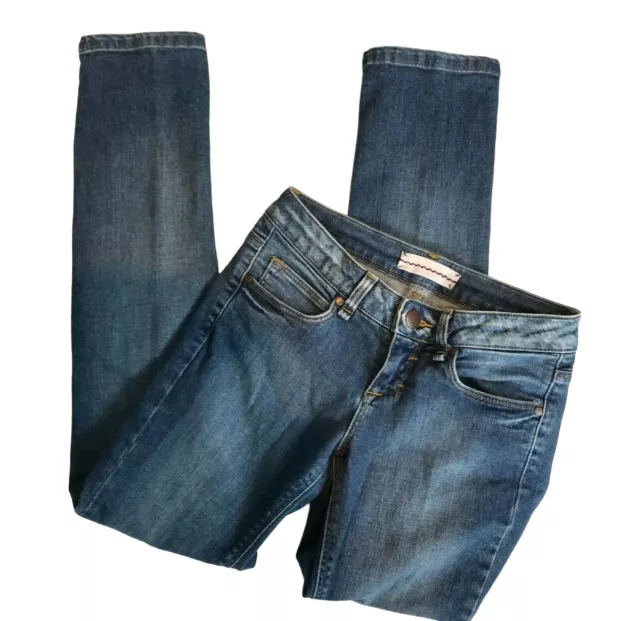 TOPSHOP Moto Womens Jeans Medium Wash Skinny Slim Stretch Denim Pants Sz 26