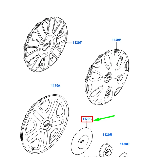 FORD TRANSIT CONNECT MK1 Alloy Wheel Centre Cap 2T141130CB 4447375