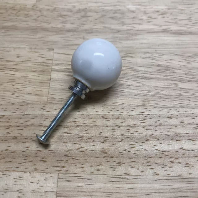 White Porcelain Round Ball Cabinet Pulls Drawer Knobs