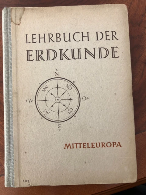 altes Lehrbuch von 1949 Lehrbuch der Erdkunde DDR Mitteleuropa