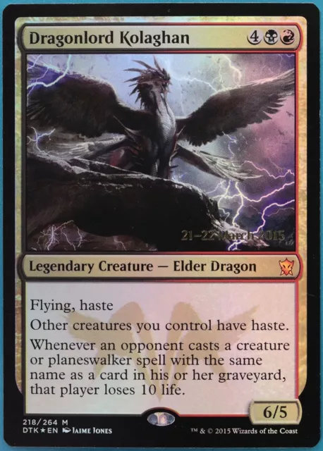 Dragonlord Kolaghan (Prerelease) FOIL Dragons of Tarkir NM (439402) ABUGames