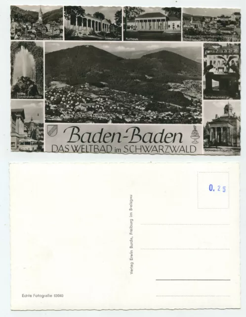 83962 - Baden-Baden - The World Bath in the Black Forest - real photo - old postcard