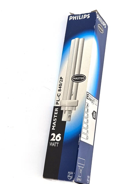 PHILIPS MASTER PL-C 26W - 840 Cool White | 2 Pin Compact Fluorescent ...