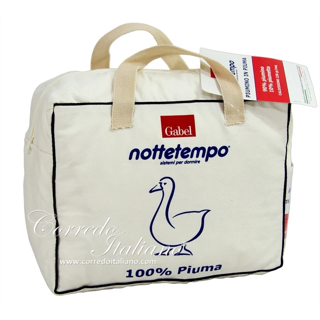 Piumino per lettino baby in 100% piuma d'oca 90/10 Gabel 80x120 cm