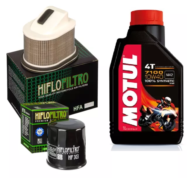 Kit Tagliando Motul 7100 10W40 Filtro Olio Aria Kawasaki Z 1000  2007/2009