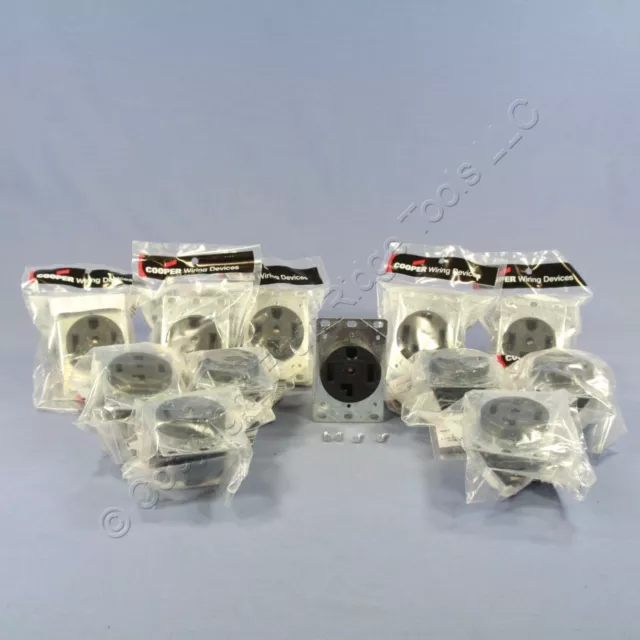 12 Cooper Receptacle Dryer Oven Range Stove Outlets NEMA 14-30 30A 125/250V 1257