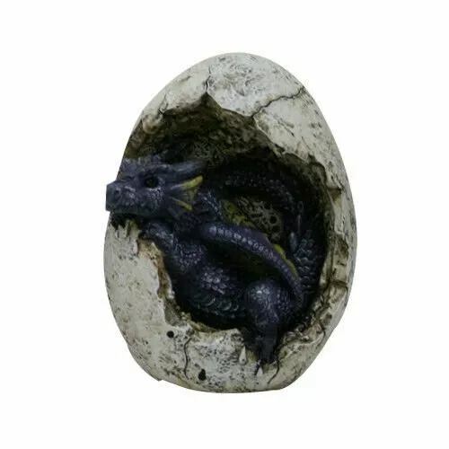 4.75 Inch Purple Dragon Hatchling in Egg Casing Statue Figurine