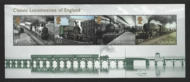 2011 Classic Locomatives Of England Sg Ms3144 Miniature Sheet Mint Never Hinged