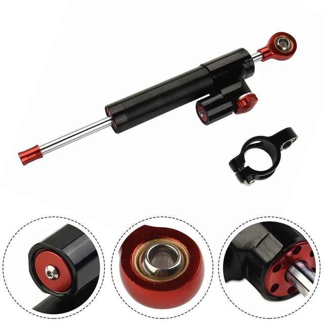 1x Motorcycle CNC Steering Damper Stabilizer Fit For Honda For Kawasaki Black