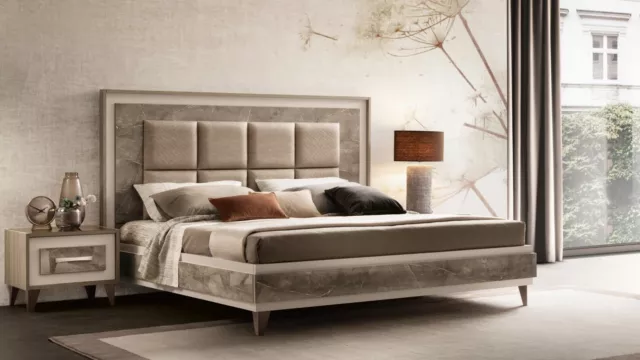 Chambre 3 Parties Set Lit 2x Table de Chevet Console Lits Hôtel Arredoclassic