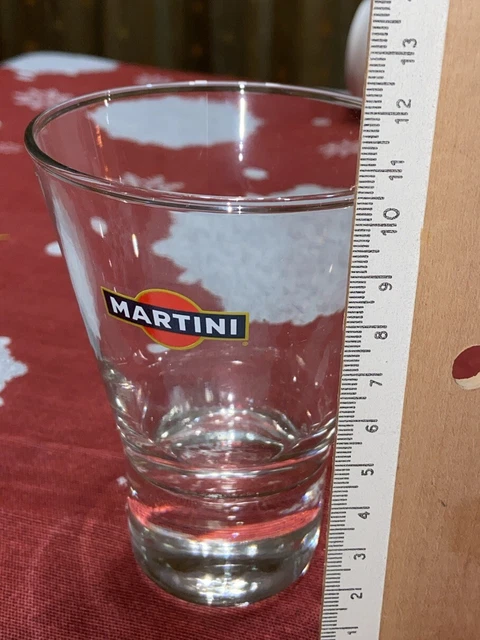 Singolo Bicchiere in Vetro Pubblicitario Da Collezione Martini Come Da Foto