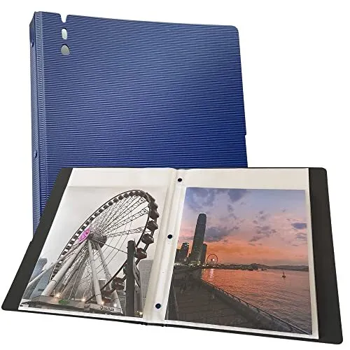 Art Portfolio Folder with Plastic Sleeves Presentation Book for Artwork 8''x1...