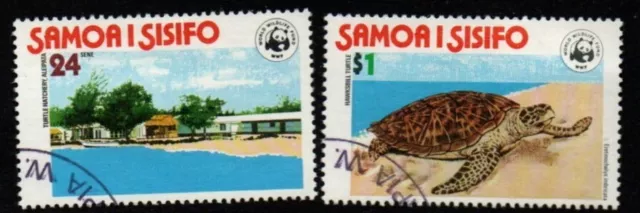 Samoa Sg506/7  1978 Hawksbill Turtle Conservation Project Used
