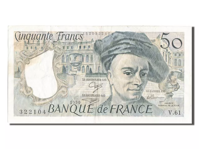 [#203518] Billet, France, 50 Francs, 50 F 1976-1992 ''Quentin de La Tour'', 1990