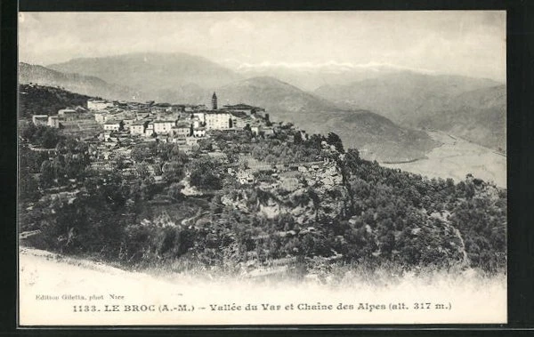 CPA Le Broc, Vallée du Var et Chaine des Alpes