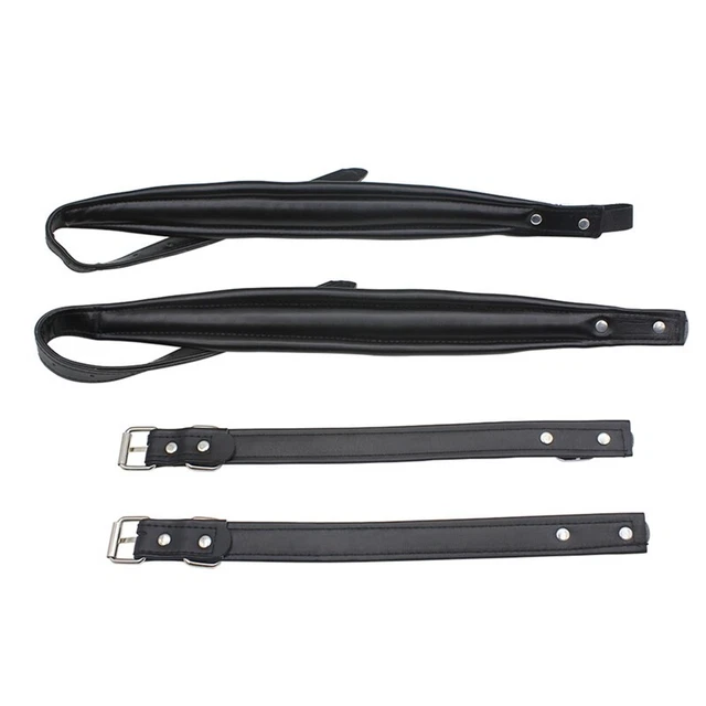 1 Set Cinturino In Pelle per Fisarmonica Impermeabile Regolabile (Nero) A4V1