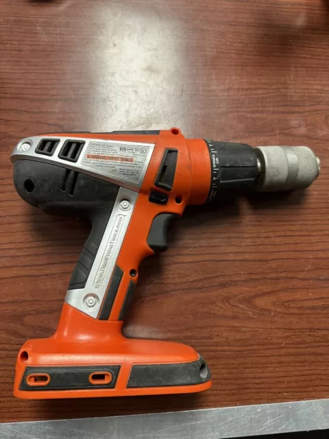 Black And Decker Fire Storm Drill Tool Only 3/8'Chuck Orange FS14PS USA  Seller