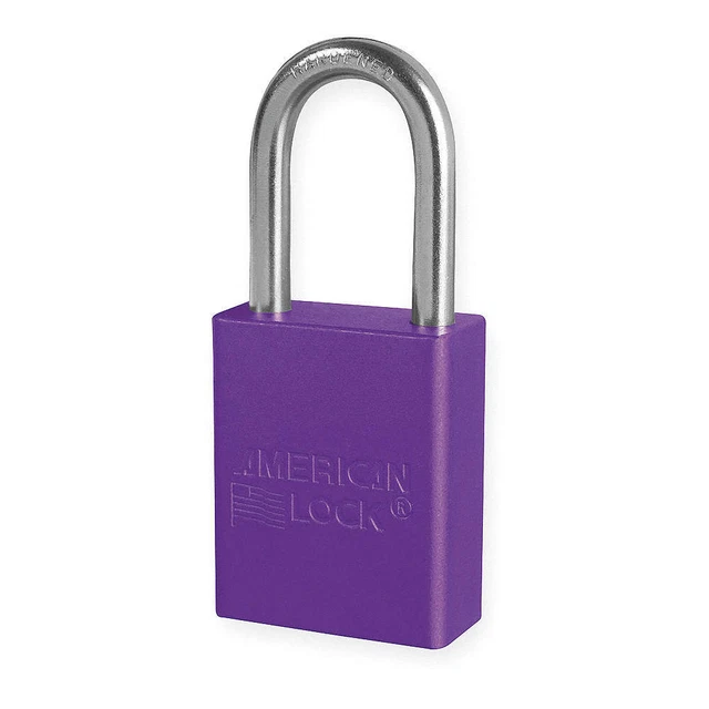 AMERICAN LOCK A1106PRP Lockout Padlock,KD,Purple,1-7/8"H
