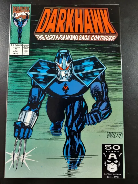 ⭐️ DARKHAWK #7 (direct) (vol 1) (1991 MARVEL Comics) VF Book