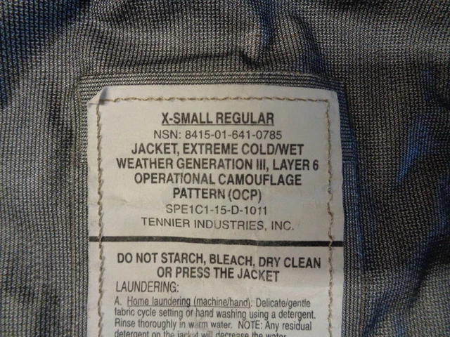 ECWCS GEN III L6 Level 6 Cold / Wet Weather Jacket OCP Multicam X-Small Regular 3