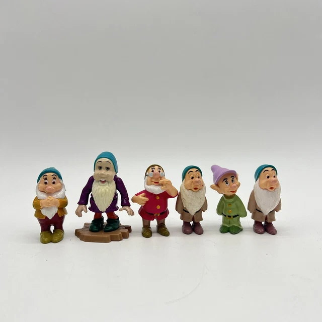 DISNEY SNOW WHITE And The Seven Dwarfs Figure Toy Lot Of 7 PVC Cake ...
