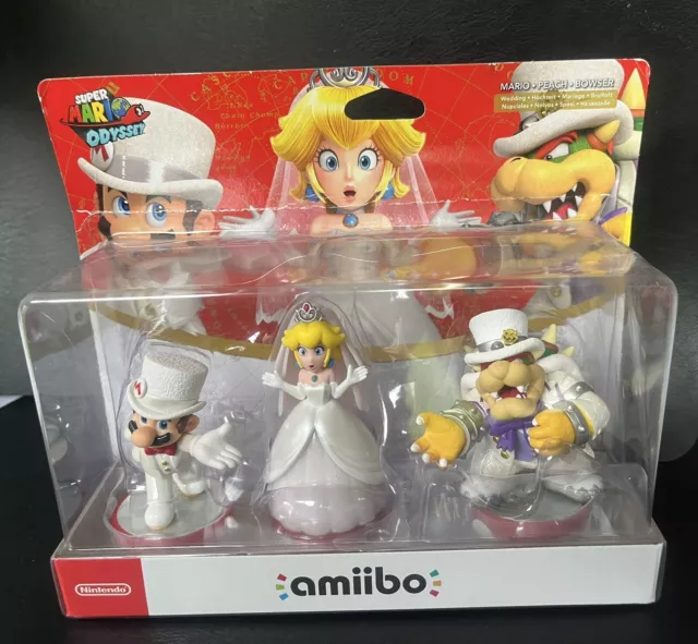 Nintendo Super Mario Odyssey Wedding Amiibo Triple Pack