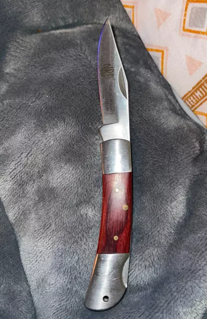 NRA Plain Edge Folding Liner Pocket Knife Pocket knife Wood