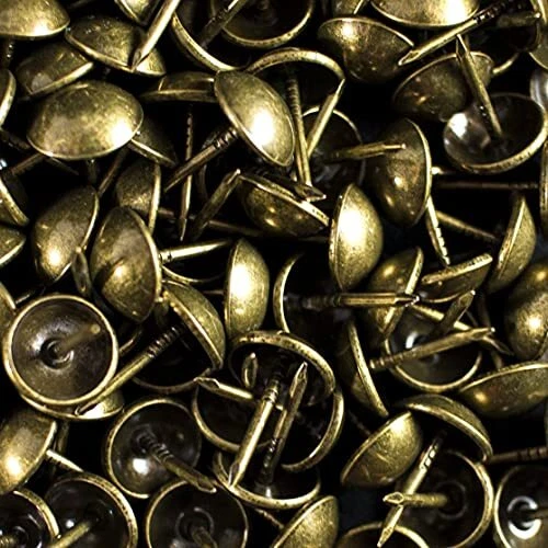 500 PCS Antique Brass Finish Upholstery Tacks Furniture Nails French Natural