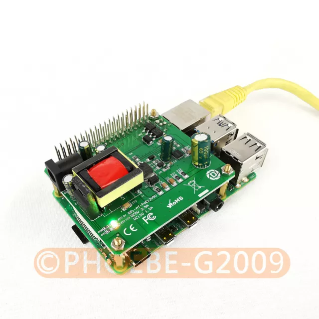 5V 12V PoE HAT Raspberry Pi 4 4B 3B+ 3B Plus 3.5in Hard Disk Drive LED 26Watt