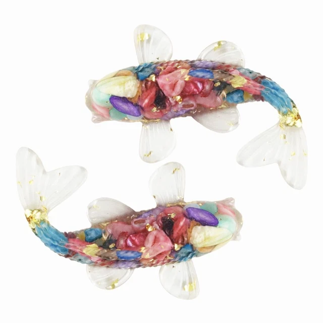 4 pz statua di pesci colorati cristallo ghiaia simulato pesce ornamento pesce acquario