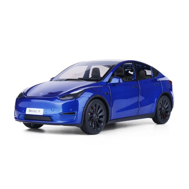 1/24 SCALE DIECAST Vehicle Tesla Model Y Model Car Toy Sound Light Pull
