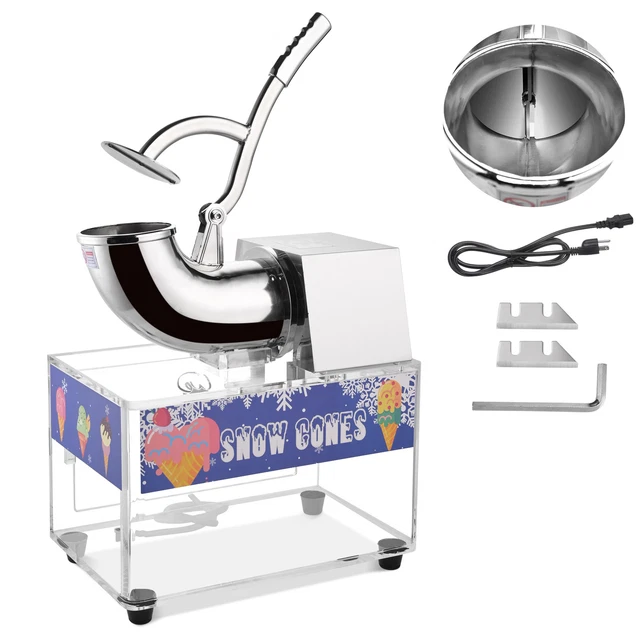 WeChef Electric Snow Cone Machine Maker Stainless Steel Ice Shaver Crusher Home