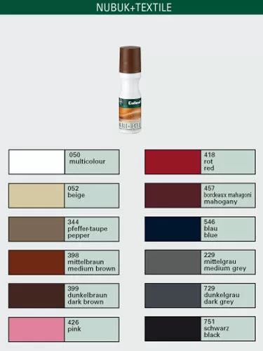 Collonil Nubuk + Textile Stick flüssige Farbpflege Rauleder 100 ml - 5113
