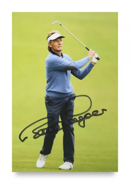 Bernhard Langer Signed 6x4 Photo Golf Champion PGA Tour Masters Autograph + COA