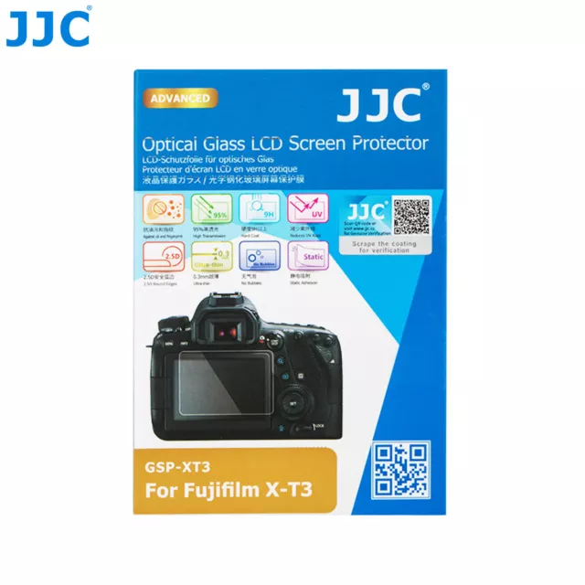 JJC 0.3mm Optical Glass Screen Protector Film for Fujifilm Fuji X-T3 XT3 Camera