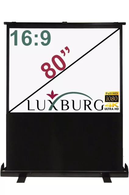 Luxburg 80 177x100cm UHD 4K Portable  Floor Pull Up Projection Screen