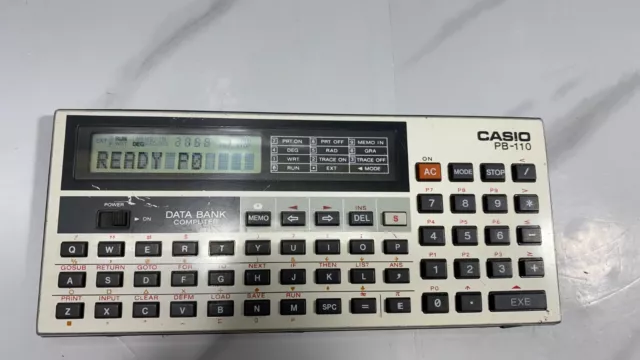 Casio PB-110 Personal Computer Calculator Data Bank Works