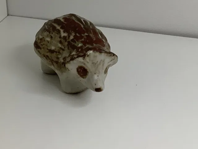 Sweet small vintage Studio Pottery Hedgehog Figurine. Standing. Tremar ?