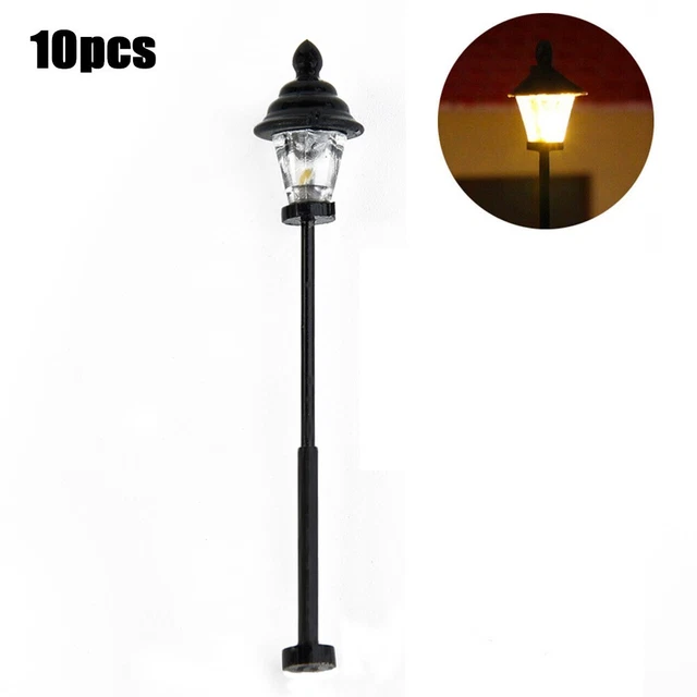 Lot De 5 Lampadaires LED HO 1:87 – Feux De Rue Avec Résistances 3V – Modélisme Ferroviaire – Dès 14 Ans